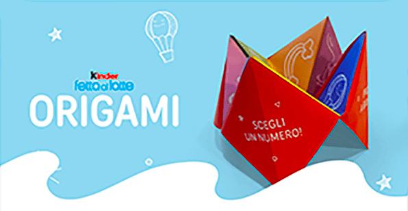 L'ORIGAMI ABBRACCI DI KINDER FETTA AL LATTE