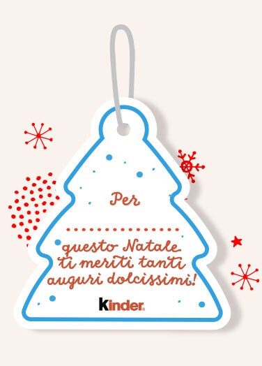 Kinder Natale Bigliettino Albero