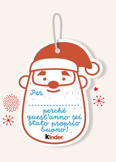 Kinder Natale Bigliettino Babbo
