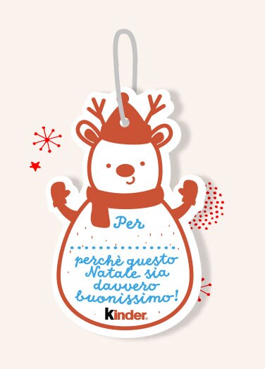Kinder Natale Bigliettino Renna