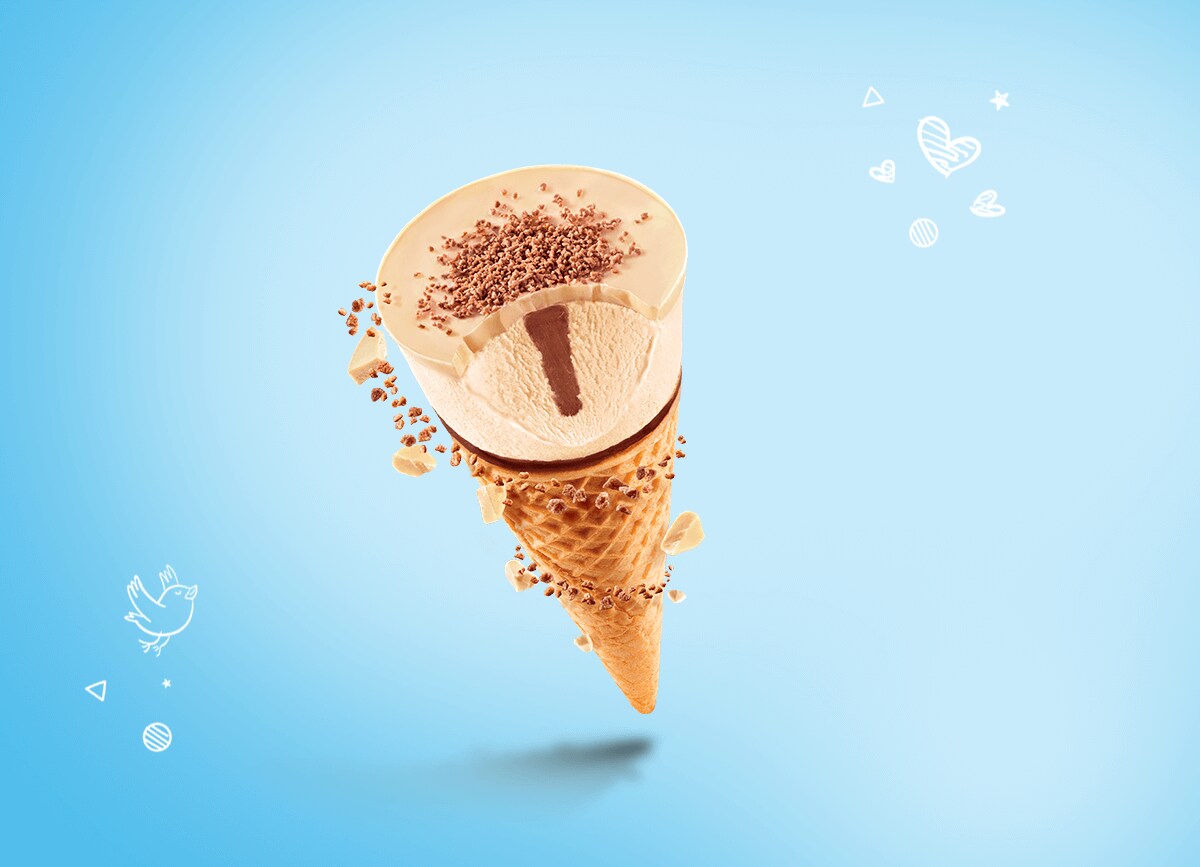 KINDER BUENO ICE CREAM CONE WHITE