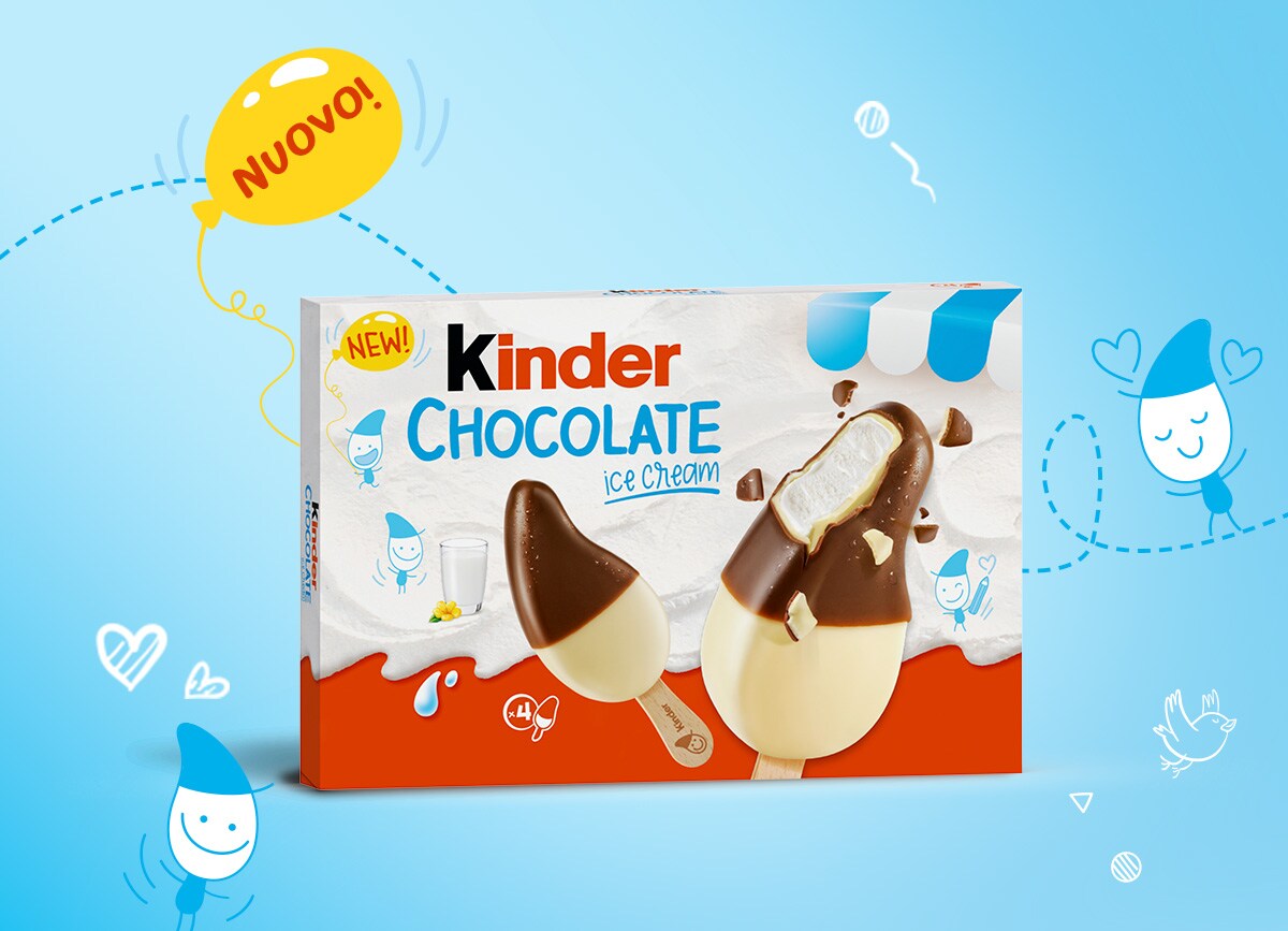 Kinder chocolate ice cream visore