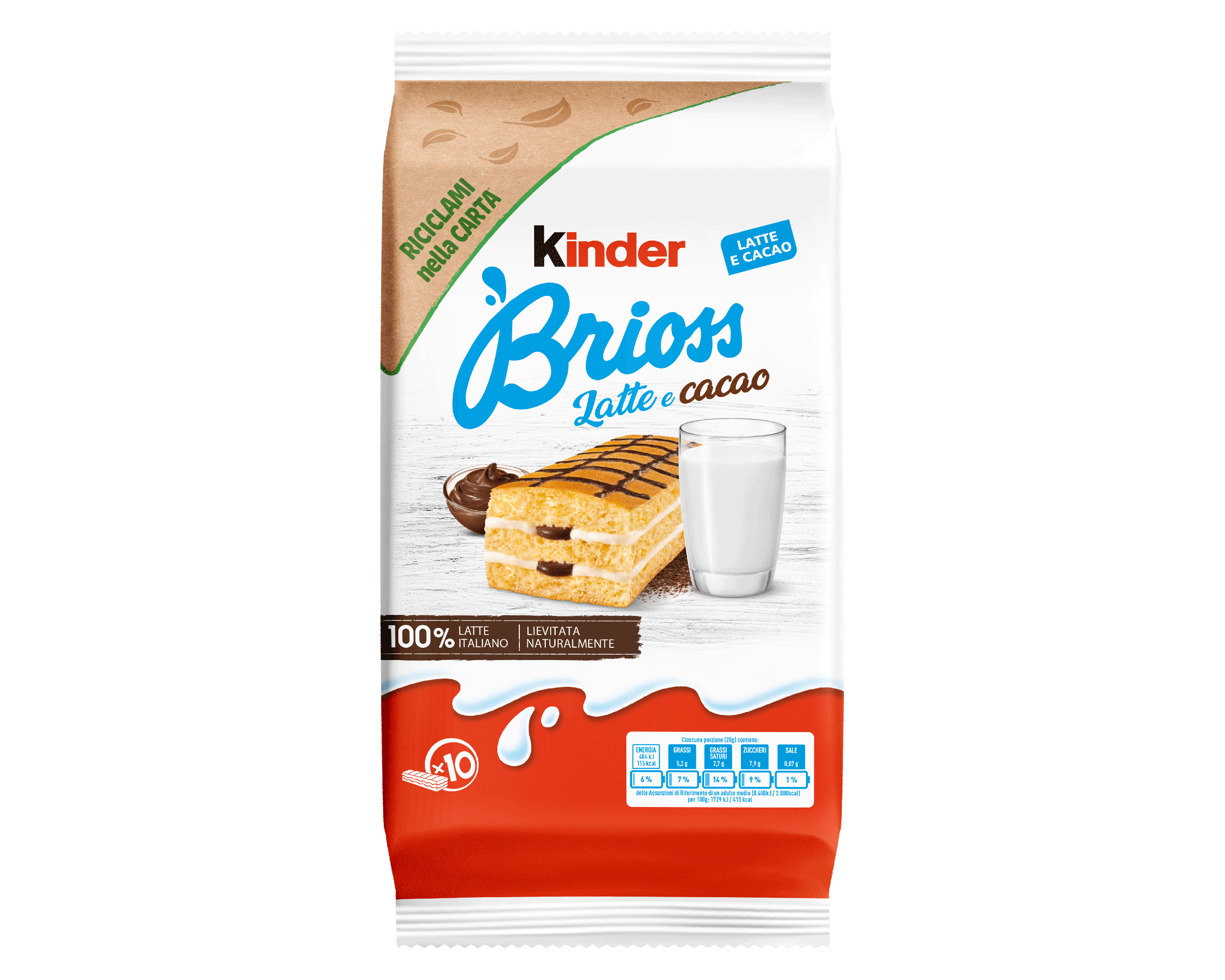 Kinder Brioss Latte e Caco
