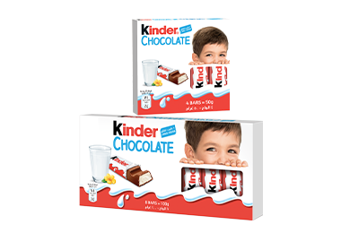 KINDER CHOCOLATE 4 PCS, 8 PCS