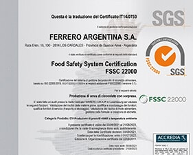 Cert_FSSC_LaPastora Cert_FSSC_LaPastora