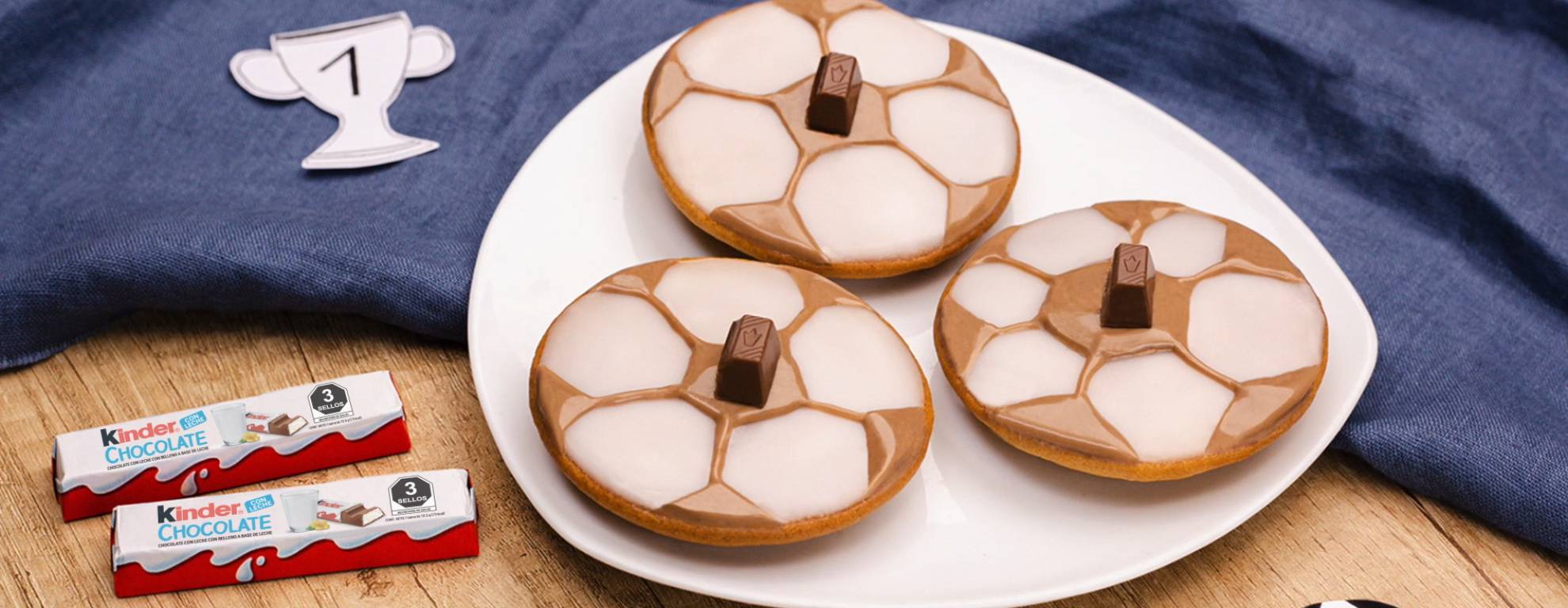 Galletas de futbol con Kinder Chocolate