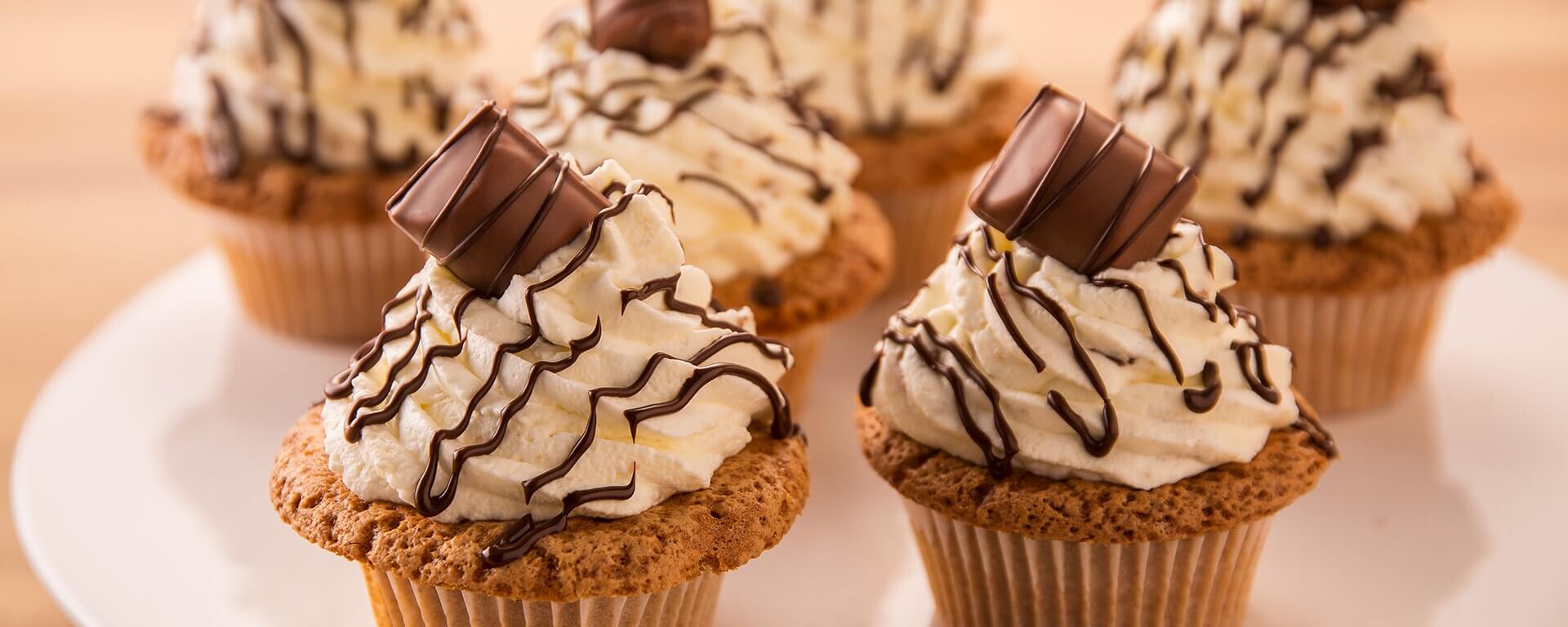 Cupcakes cubiertos de chocolate Kinder Bueno