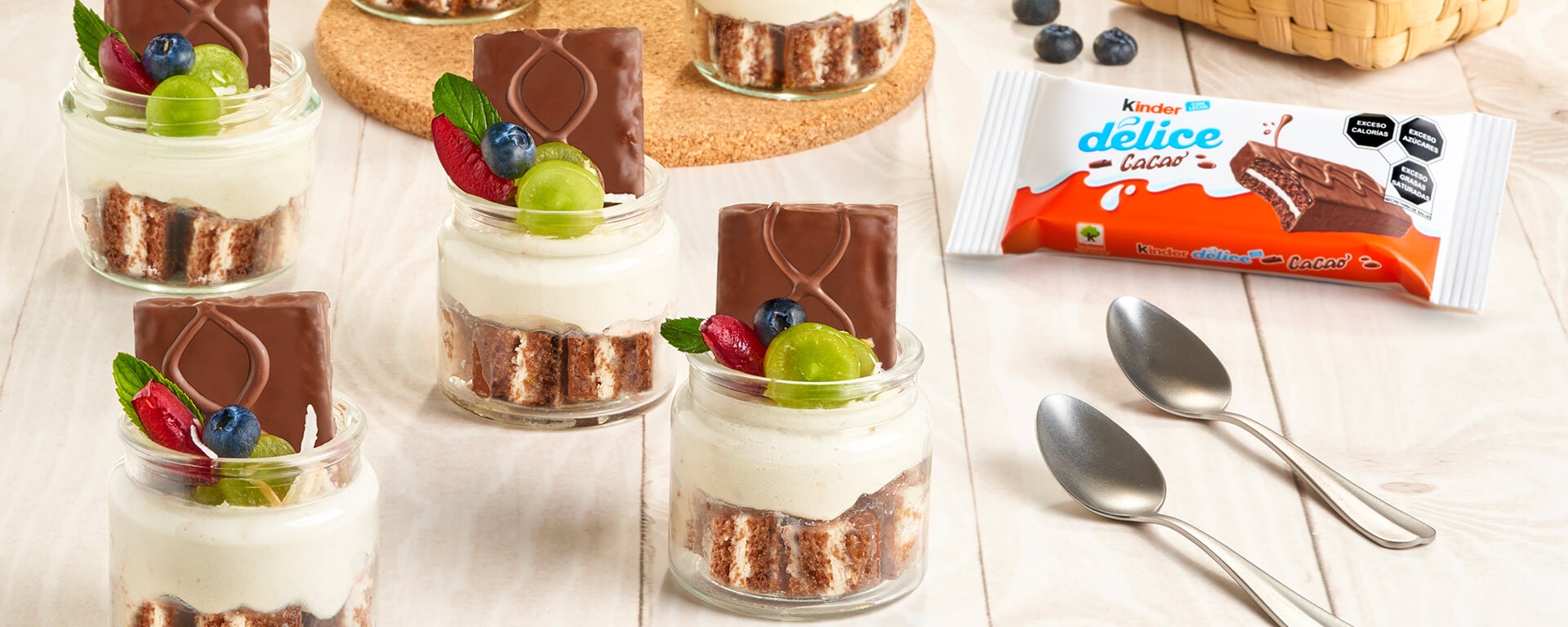 Cheesecake cubierto de chocolate Kinder Delice