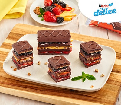 Mil hojas cubierto de chocolate Kinder Delice