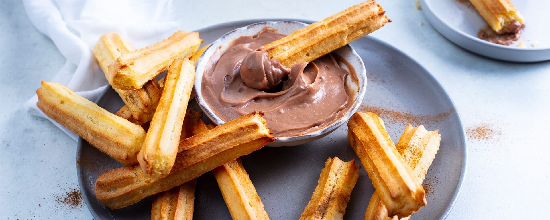 Churros cubiertos de chocolate Kinder Maxi