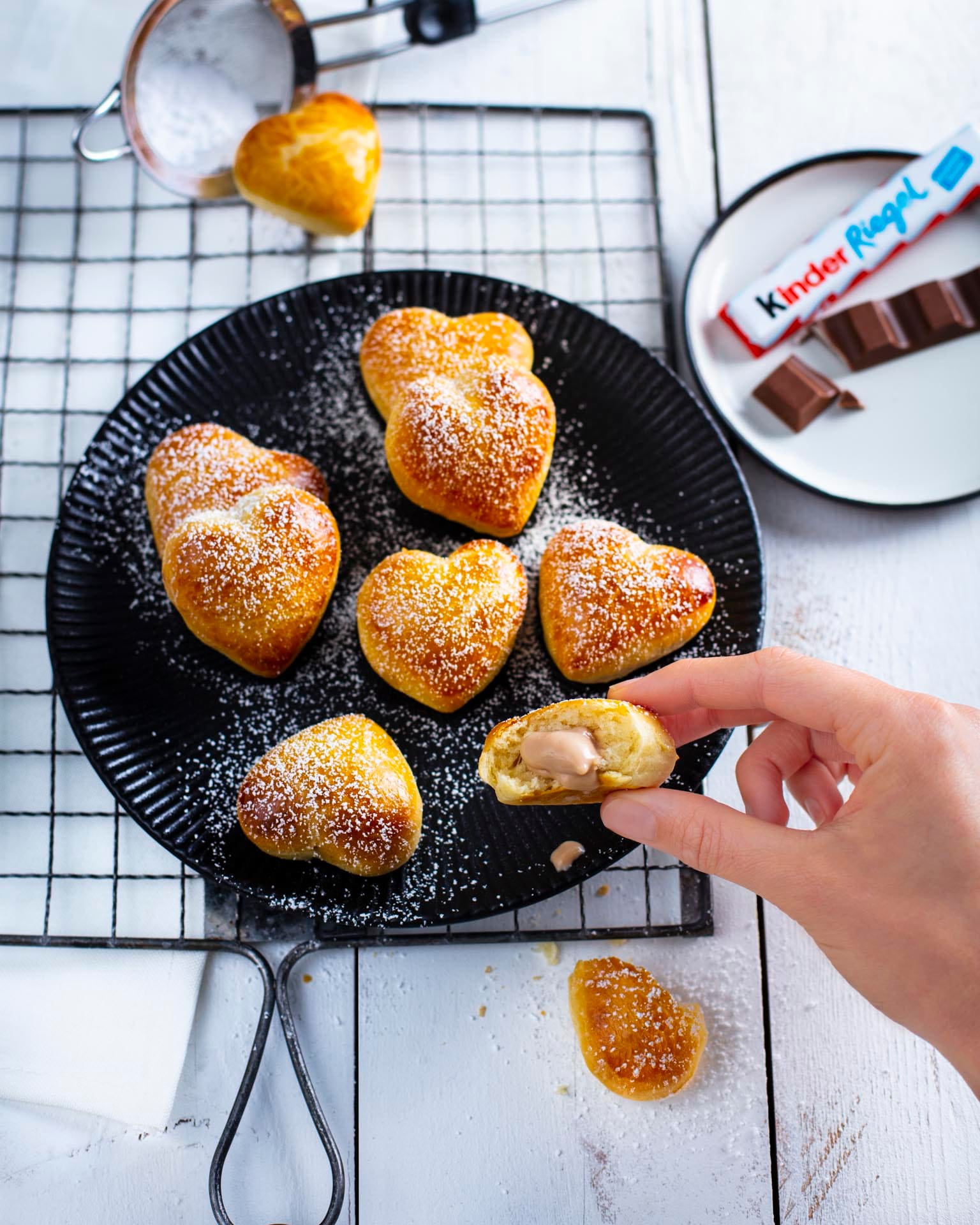 Mini corazones berlineses con Kinder® Maxi