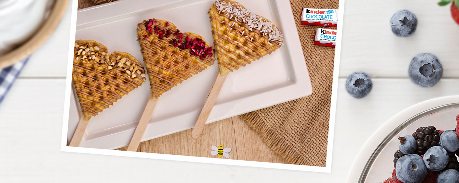 Paletas de Waffle con Kinder® Chocolate header