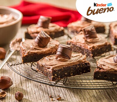 Brownies cubieros de chocolate Kinder Bueno
