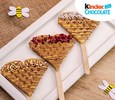 Paletas de Waffle con Kinder® Chocolate