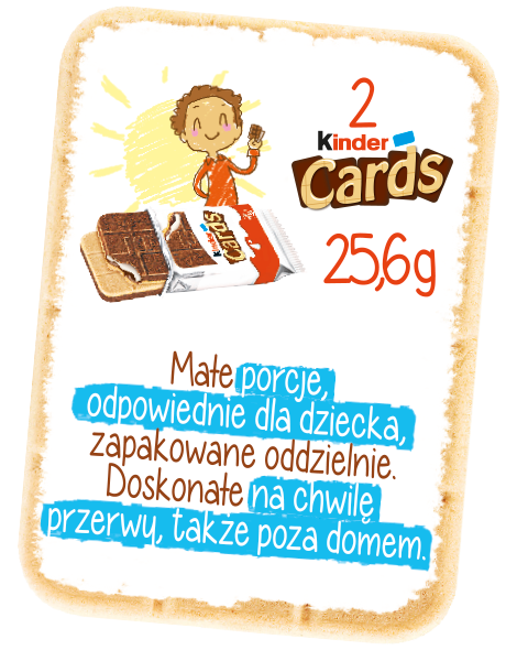 Małe porcje, odpowiednie dla dziecka, zapakowane oddzielnie. Doskonałe na chwilę przerwy, także poza domem.