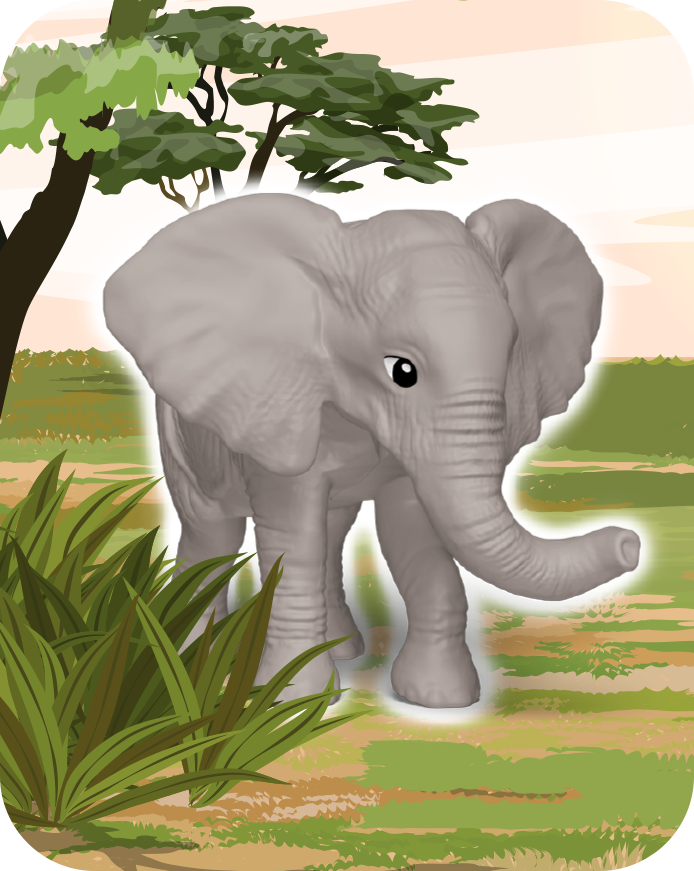 O jucărie Kinder reprezentând PUI DE ELEFANT