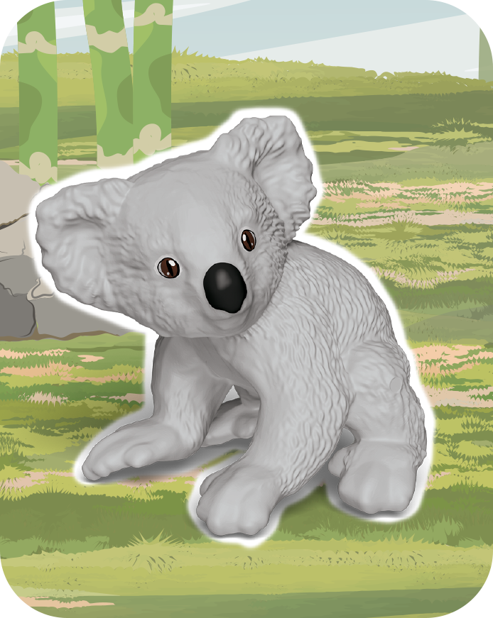 O jucărie Kinder reprezentând PUI DE KOALA