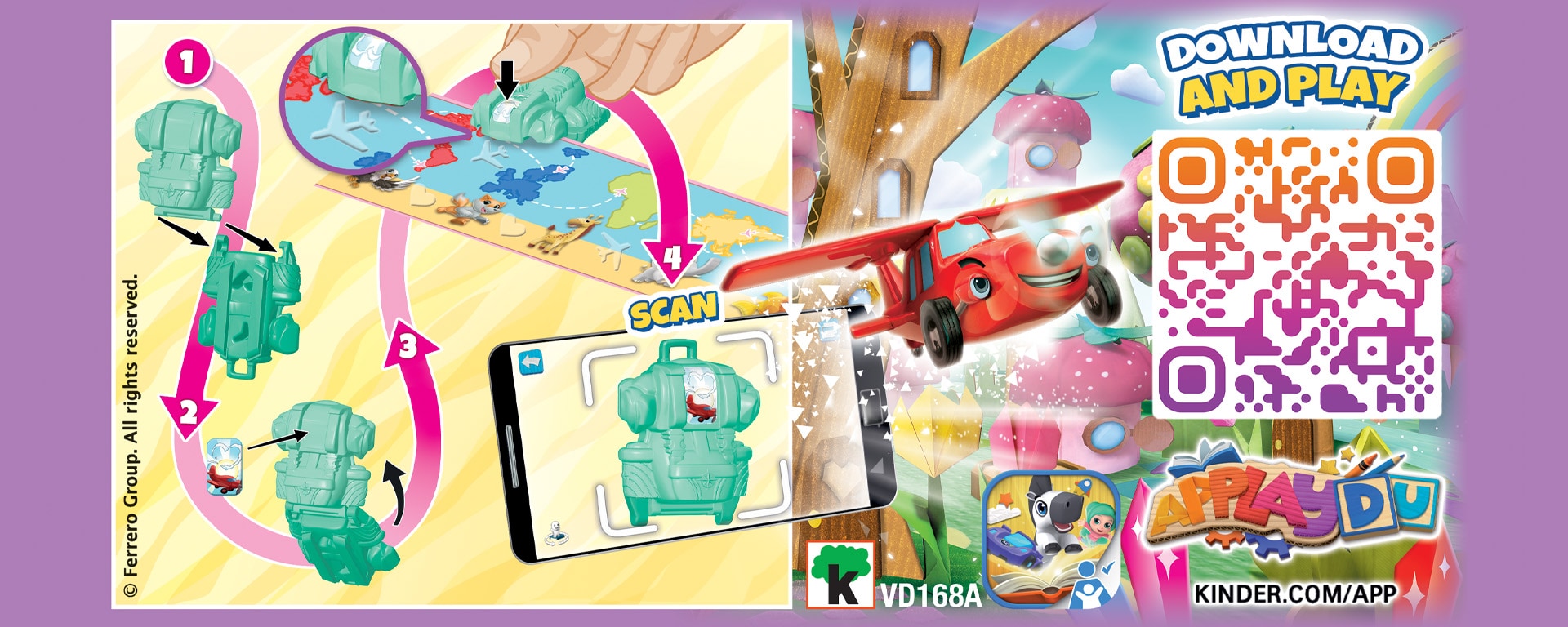 Torrstämplad ryggsäck Applaydu