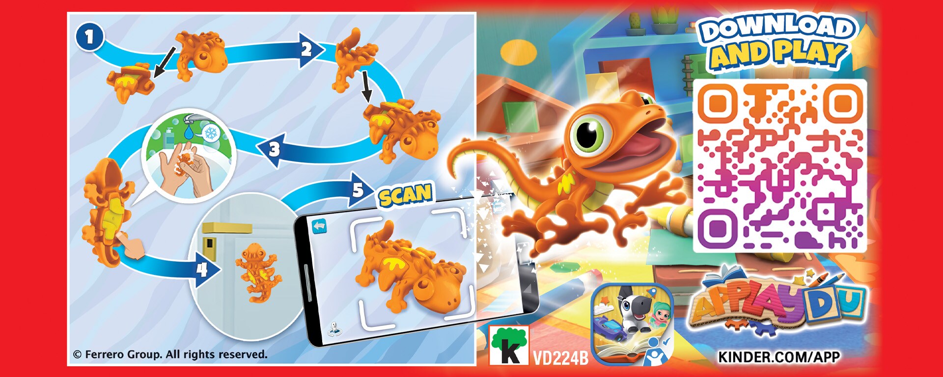 Självhäftande gecko Applaydu
