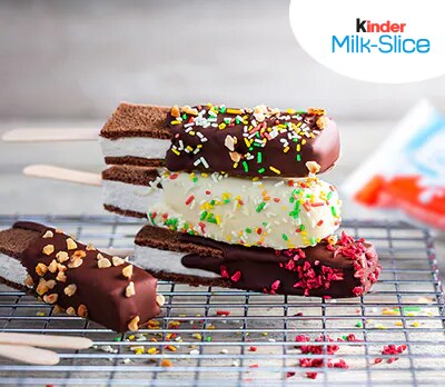 Glasskreation med Kinder Milk-Slice®