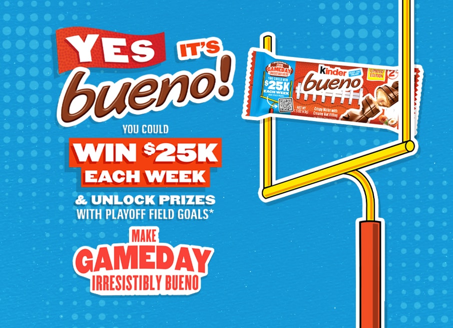 Kinder Bueno Game Day Sweeps