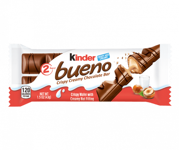 Kinder Bueno Chocolate Bar, 2 Bars per Pack - 1.5oz