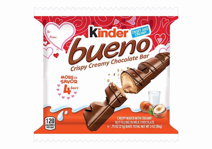 Kinder Seasonal Valentines - Bueno - 4 piece