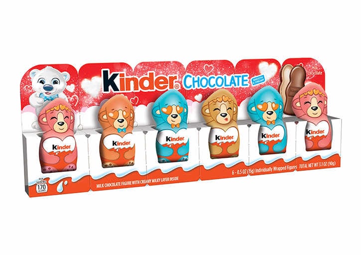 Kinder Seasonal Valentines - Chocolate - 6 piece