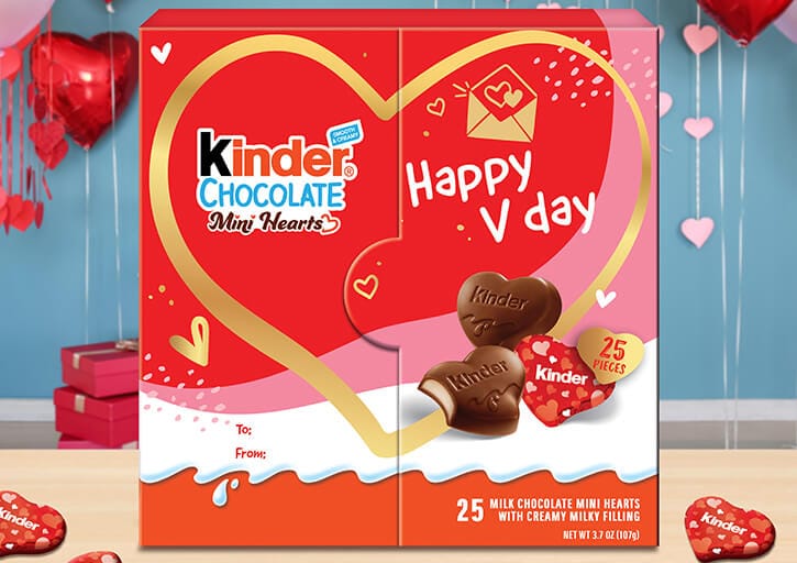 KINDER CHOCOLATE MINI HEARTS GIFT BOX