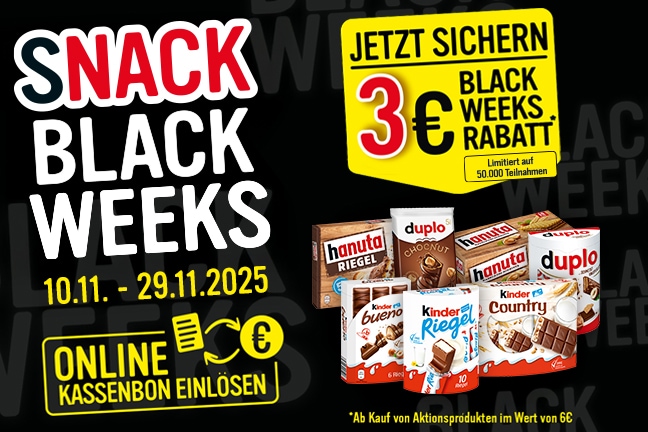 Die Snack Black Weeks sind zurück! 