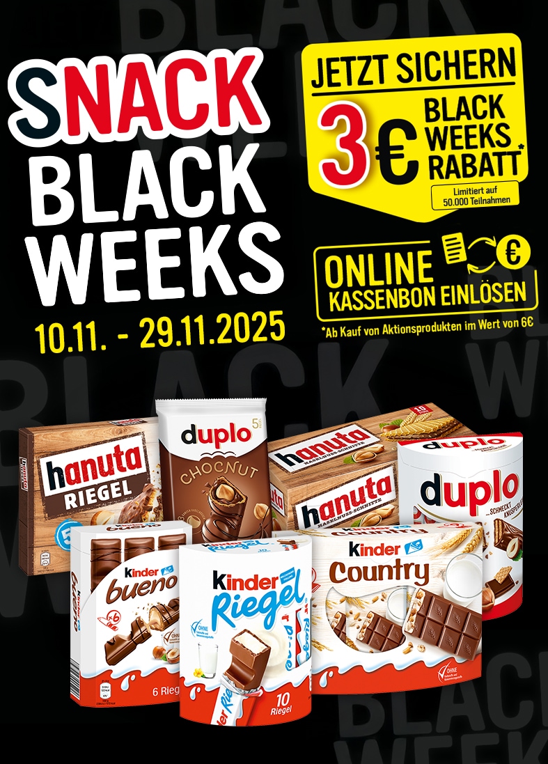 Die Snack Black Weeks sind zurück! Die Snack Black Weeks sind zurück!